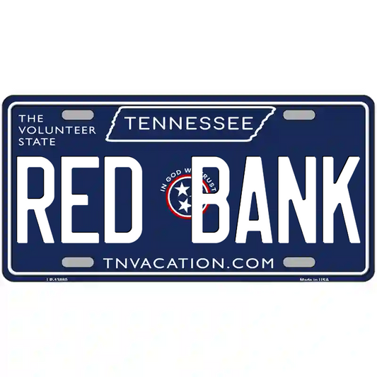 Red Bank Tennessee Blue Metal Sign