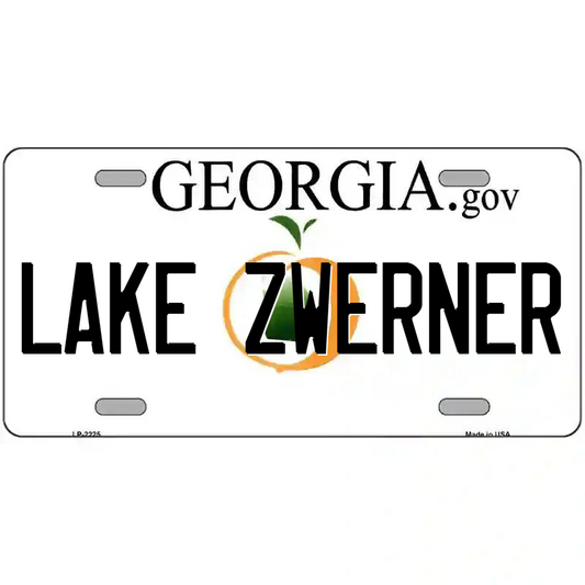 Lake Zwerner Georgia Metal Sign
