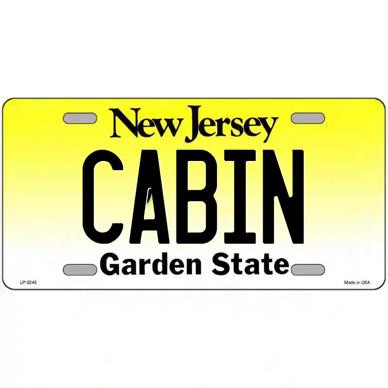 Cabin New Jersey Metal Sign