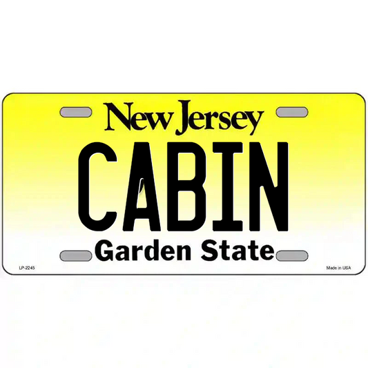 Cabin New Jersey Metal Sign
