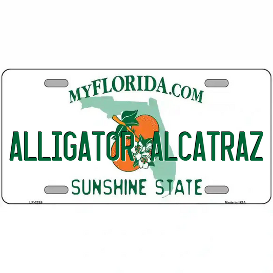 Alligator Alcatraz Florida Metal Sign