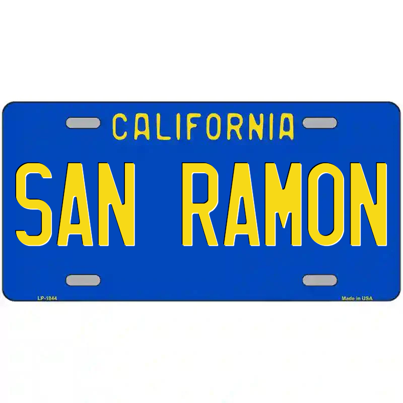 San Ramon California Blue Metal Sign