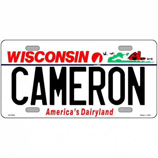 Cameron Wisconsin Metal Sign