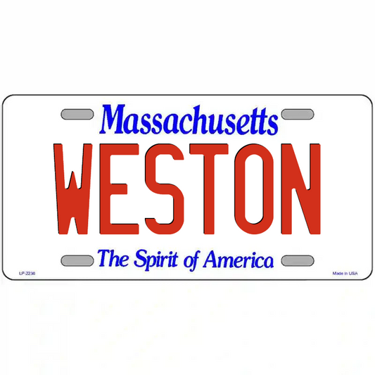 Weston Massachusetts Metal Sign