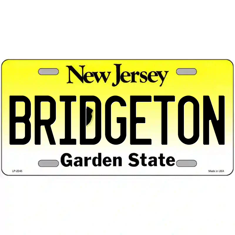 Bridgeton New Jersey Metal Sign