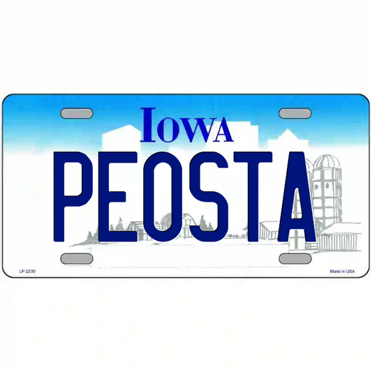 Peosta Iowa Metal Sign