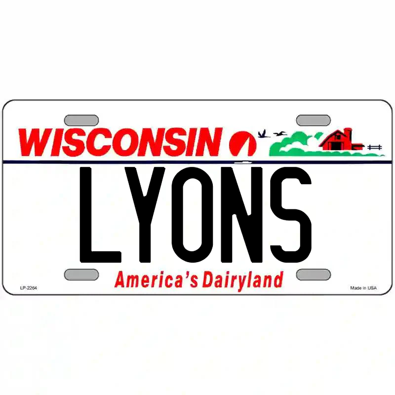 Lyons Wisconsin Metal Sign