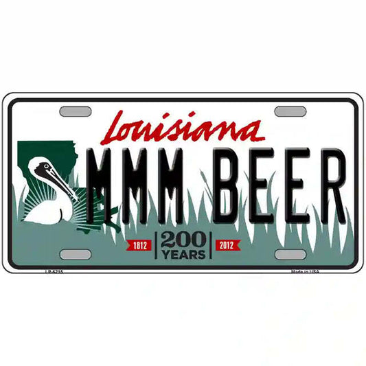 Mmm Beer Louisiana Metal Sign