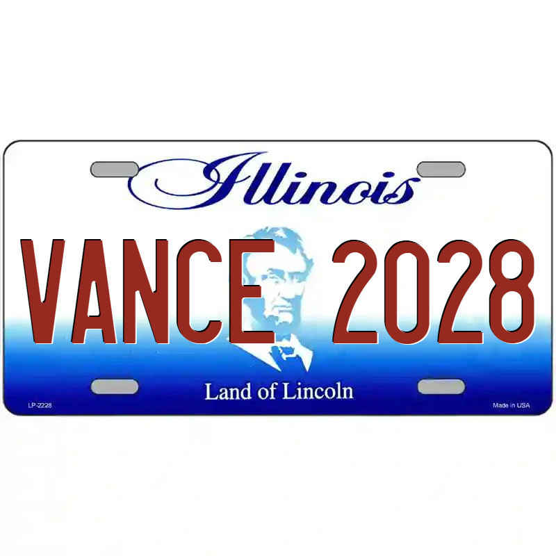 Vance 2028 Illinois Metal Sign