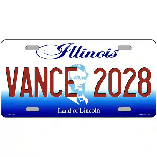 Vance 2028 Illinois Metal Sign