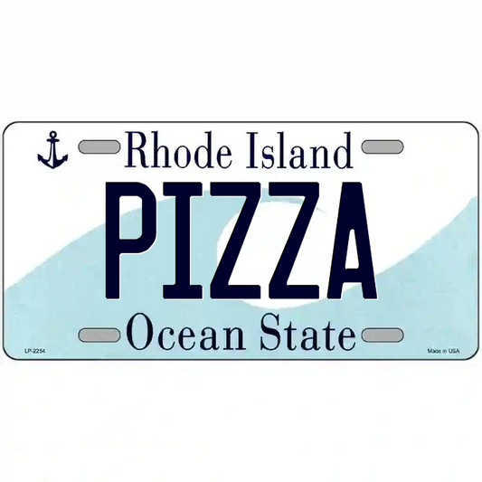 Pizza Rhode Island Metal Sign