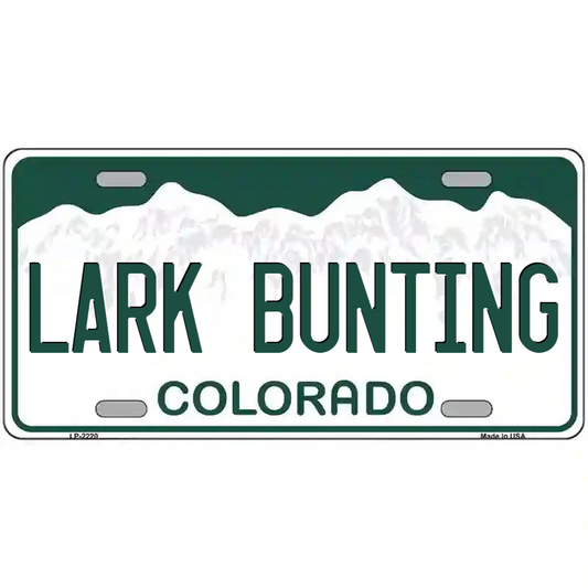 Lark Bunting Colorado Metal Sign