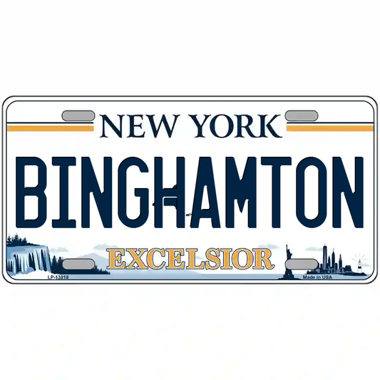 Binghamton New York Excelsior Metal Sign