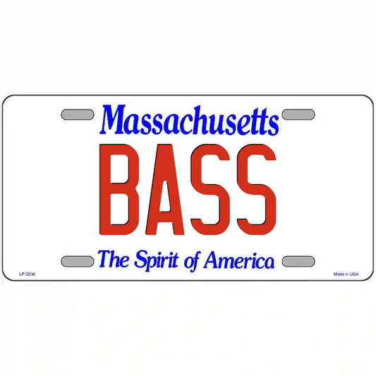 Bass Massachusetts Metal Sign