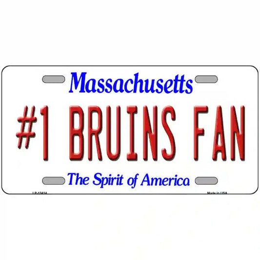 #1 Bruins Fan Massachusetts Metal Sign