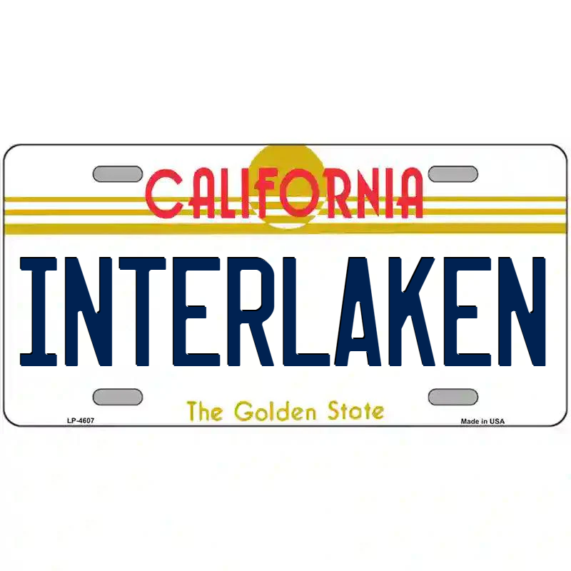 Interlaken California Metal Sign