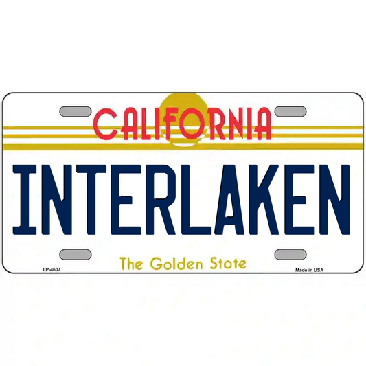 Interlaken California Metal Sign