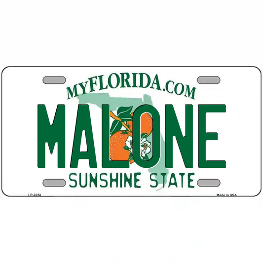 Malone Florida Metal Sign