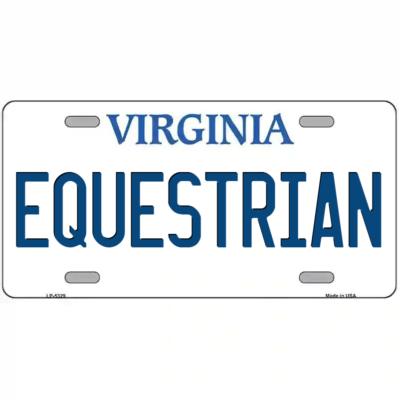 Equestrian Virginia Metal Sign