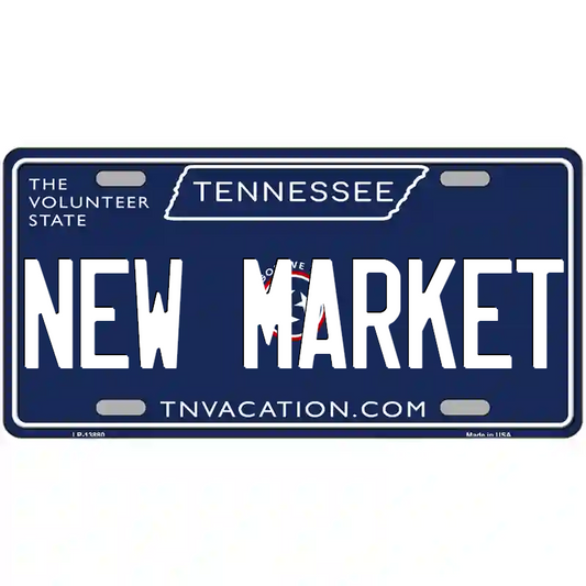 New Market Tennessee Blue Metal Sign