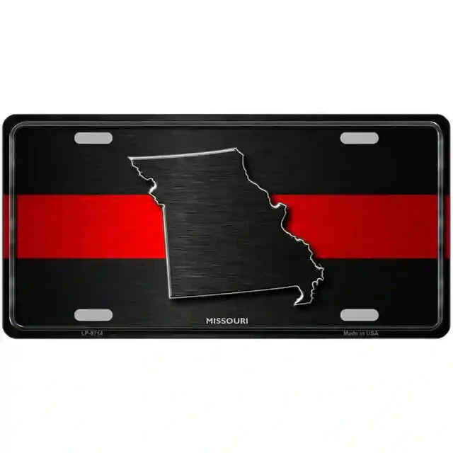 Missouri Thin Red Line Metal Sign