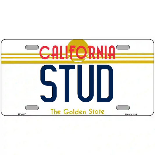 Stud California Metal Sign