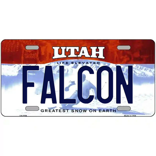 Falcon Utah Metal Sign