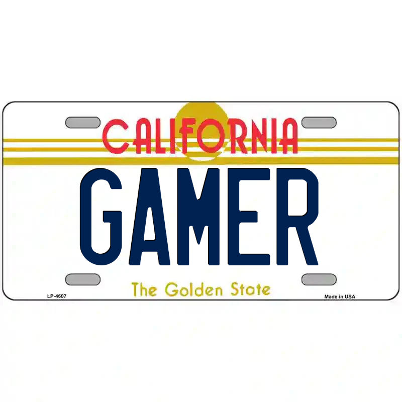 Gamer California Metal Sign