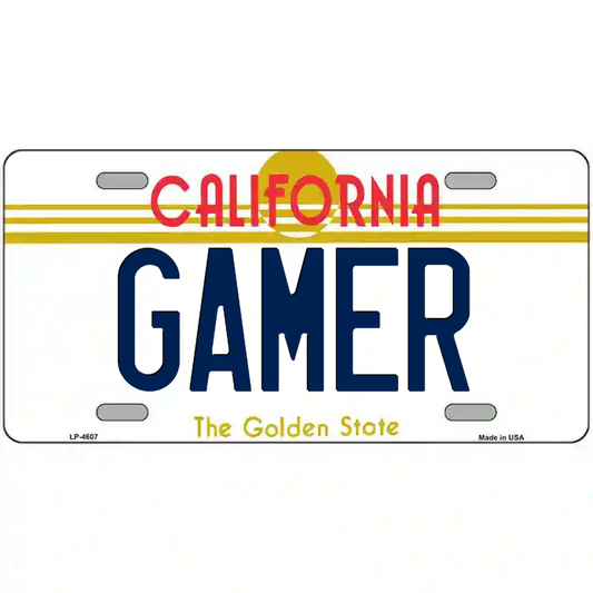 Gamer California Metal Sign