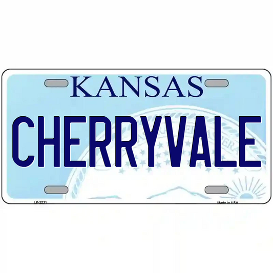 Cherryvale Kansas Metal Sign