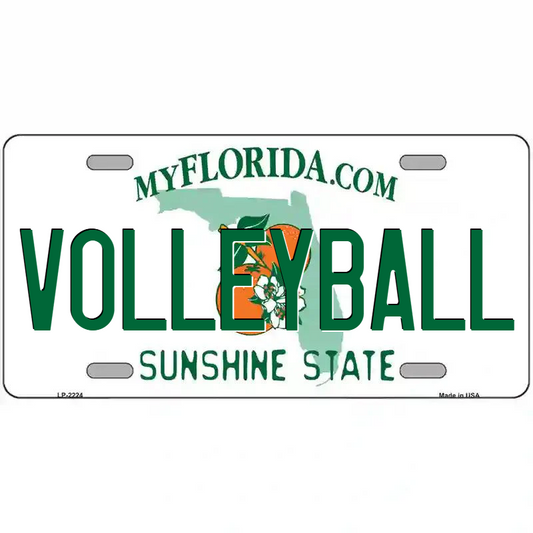 Volleyball Florida Metal Sign