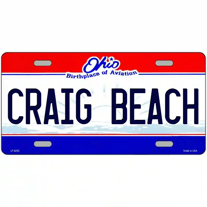 Craig Beach Ohio Metal Sign