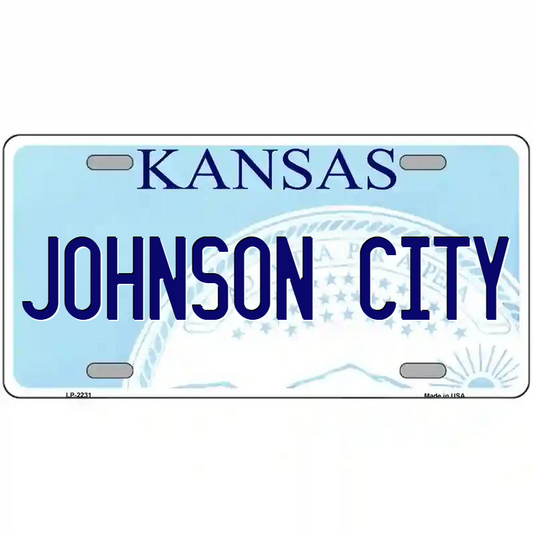 Johnson City Kansas Metal Sign