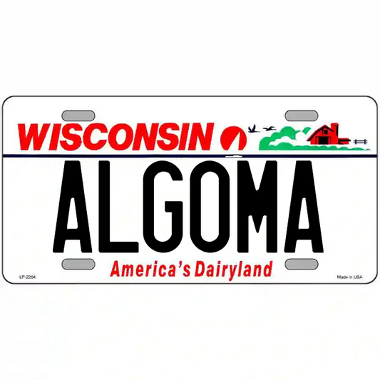 Algoma Wisconsin Metal Sign