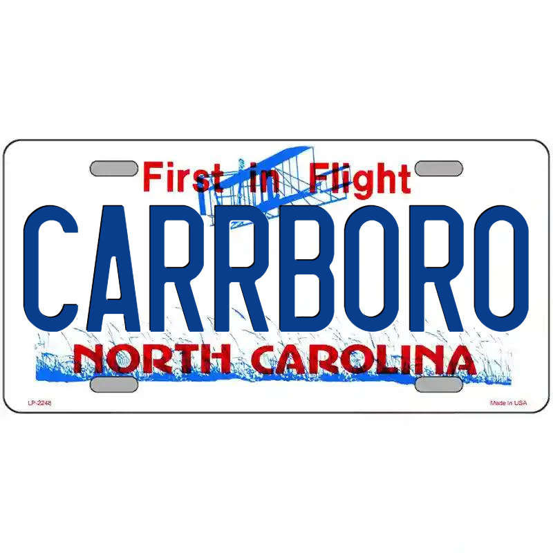 Carrboro North Carolina Metal Sign