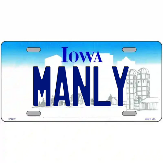 Manly Iowa Metal Sign