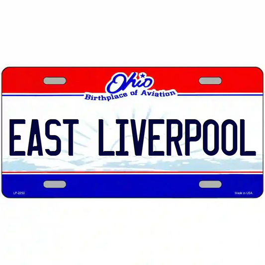 East Liverpool Ohio Metal Sign