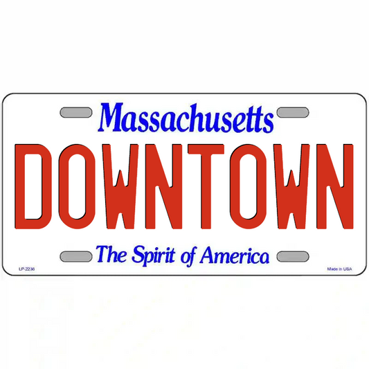 Downtown Massachusetts Metal Sign
