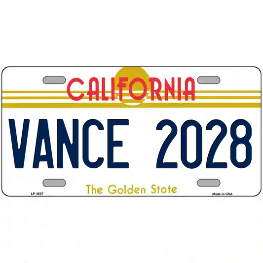 Vance 2028 California Metal Sign