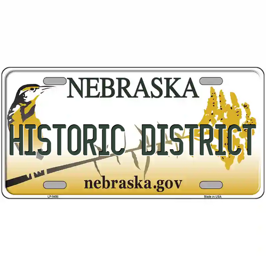 Historic District Nebraska Metal Sign