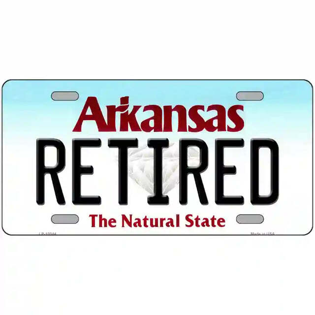Retired Arkansas Metal Sign