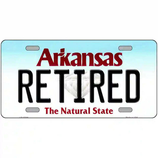 Retired Arkansas Metal Sign