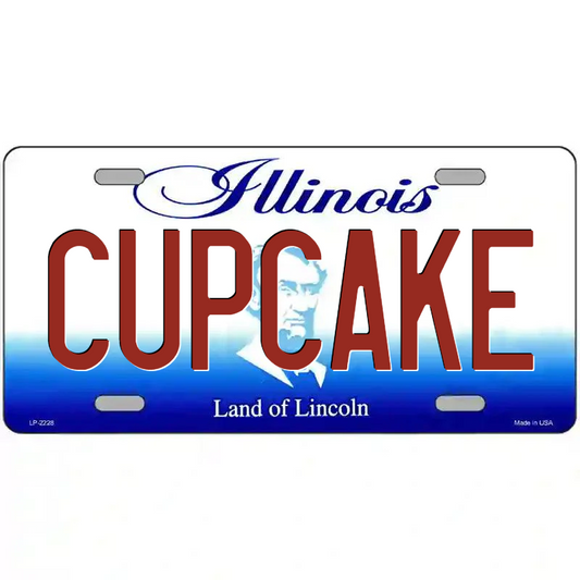 Cupcake Illinois Metal Sign