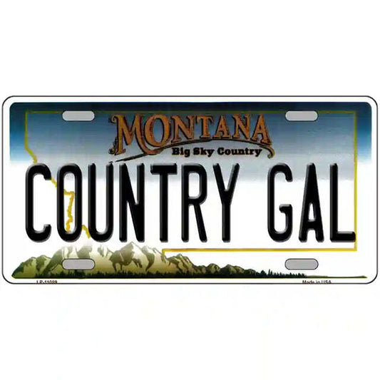 Country Gal Montana Metal Sign