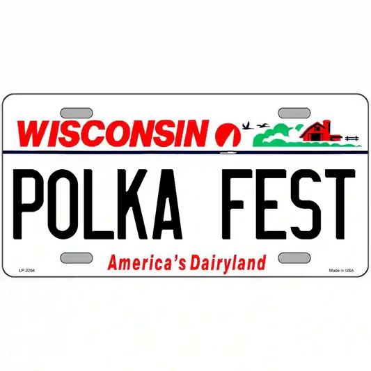 Polka Fest Wisconsin Metal Sign