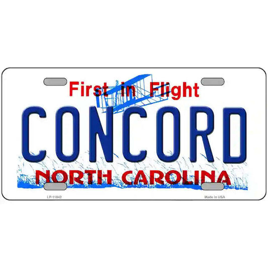 Concord North Carolina Metal Sign
