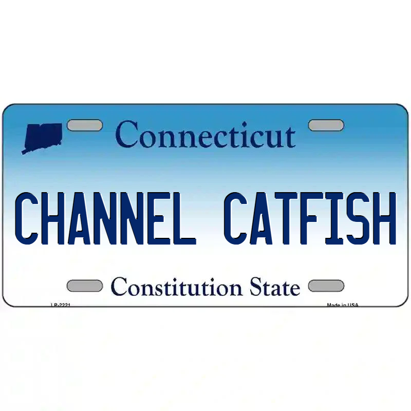 Channel Catfish Connecticut Metal Sign