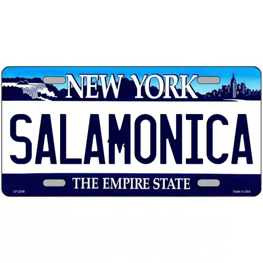 Salamonica New York Blue Metal Sign