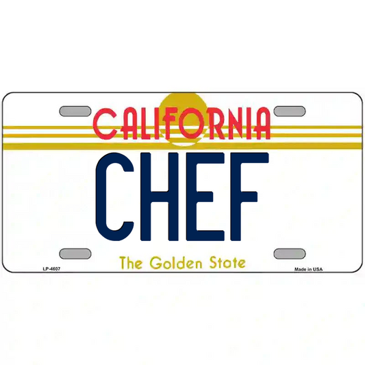 Chef California Metal Sign