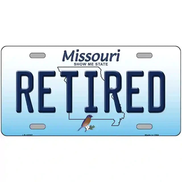 Retired Missouri Metal Sign